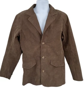 GOLITE Mens Meridian Espresso Brown Corduroy Full Zip Blazer Jacket Size Large - Picture 1 of 16