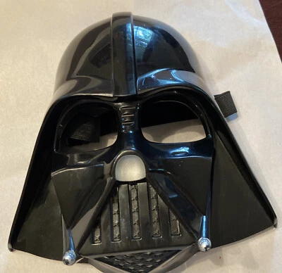 Darth Vader Kids Face Mask Plastic Halloween Costume Star Wars - Image 1 of 2