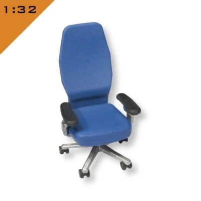 3D PRINTING CORNER 1x 3D bedruckter BÜROSTUHL Maßstab 1:32, Modell Innenmöbel Landschaft Diorama