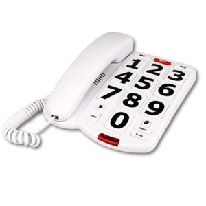 Big Number Button Telephone Adjustable Volume for Seniors Corded Landline Phone - Zdjęcie 1 z 13