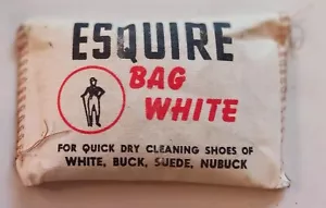 Bolso Esquire Blanco para Limpieza Zapatos Blanco Buck Gamuza o Nubuk De Colección Cuidado del Zapato - Imagen 1 de 3