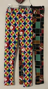 Lularoe Girls L/XL Christmas Pull-On Stretchy Set Of 2 Leggings! A5812 - Picture 1 of 5
