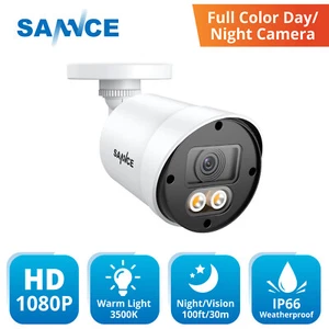 SANNCE 1080P Full Color Night Vision Outdoor 2MP Security Camera LED Warm Light - Picture 1 of 12