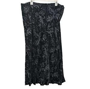 Vintage Lauren Ralph Lauren Midi Skirt Size 20W Floral Velvet Silk Blend Romance - Picture 1 of 7