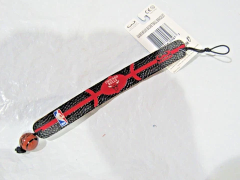 NBA Chicago Bulls Basketball Black w/Red Stripes Bracelet by GameWear Cover