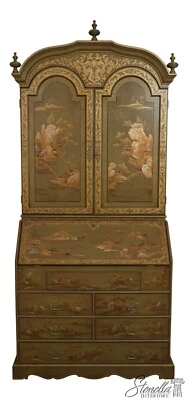 66424EC: GRIS JULIA Impresionante escritorio de secretaria pintado Chinoiserie Foto 1 de 4