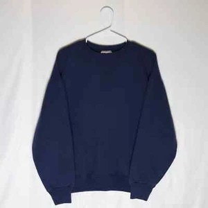 Hanes Premium Weight Sweatshirt Adults L Blue Crewneck Pullover 90's Vintage - Picture 1 of 4