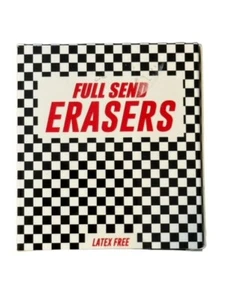 Full Send Erasers Latex Free 1 package of 3 Erasers Collectible School Supplies - Picture 1 of 2