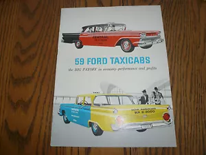 Folleto de ventas de taxis Ford 1959 - vintage - Imagen 1 de 7