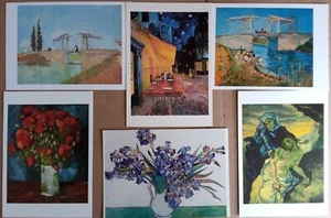 LOT OF 6 POSTCARDS OF PAINTINGS BY VINCENT VAN GOGH - Picture 1 of 1