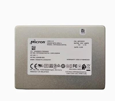 Micron 2.5" 1300 256GB SATA 6Gb/s SSD MTFDDAK256TDL Solid State Drive - Image 1 of 2