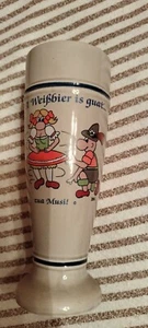 Weißbiergrug 0,5L Keramik mit Druck A Weissbier Ist Guat!!! Neu - Bild 1 von 4