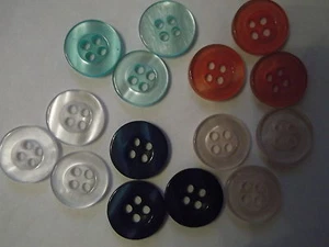 50 to 400 Small Round 11mm Resin 4 Hole Sewing Craft Scrapbooking Buttons - Picture 1 of 8