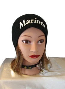 Gorro Gorro Negro Marines Logo Texto (X-MAS-133) - Imagen 1 de 11