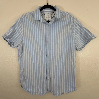 Cactus Man Ricky Singh Shirt Men’s Large Button Up Blue Striped - Image 1 of 4