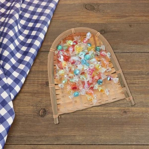 2pcs Bamboo Basket - Vegetable Storage Tray Handmade Drying Dustpan - Picture 1 of 12