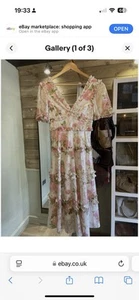 Vestido estampado floral de aguja e hilo talla 8 - Imagen 1 de 3