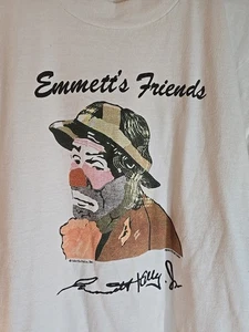 Vintage rare Emmett Kelly Sad Clown T-shirt size L - Picture 1 of 8