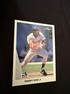 Tarjeta de novato Leaf 220 Sammy Sosa Chicago White Sox 1990 radiocontrol Foto 1 de 2