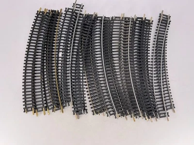 HO 9" 18R Curved Track Lot of 20 Mixed Atlas AHM Tyco Bachmann Brass Nickel Fair - Image 1 of 4
