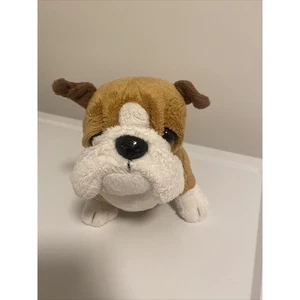 Ganz Webkinz Bulldog 9" Stuffed Animal Plush Puppy Dog HM126 Brown Tan - Picture 1 of 5