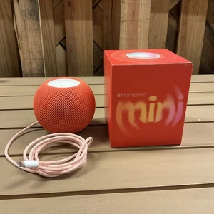 Apple HomePod mini Smart Speaker – Orange – Tested And Working - Picture 1 of 5
