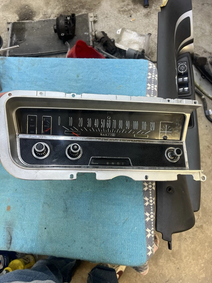 1964-1965 buick special instrument cluster 46K with surround bezel OEM - Image 1 of 4