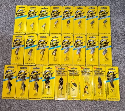 ❗️Lote de 25❗️ Señuelos de cebo giratorios para truchas PANTHER MARTIN holográficos en línea ☆NUEVO☆ Foto 1 de 4
