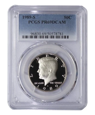 1989 -S Kennedy Proof Half Dollar DCAM PCGS PR69 (B4) - Image 1 of 3