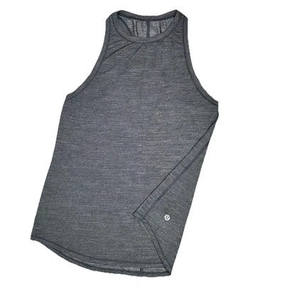 Camiseta sin mangas gris espalda cruzada espalda dividida LULULEMON talla 6 para mujer Foto 1 de 4