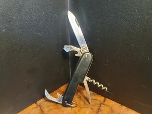 Vintage deutsches Taschenmesser, schwarz, geschlossen ca. 9 cm. Zustand: OK. - Bild 1 von 12