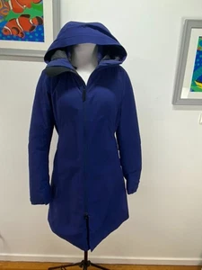 ARC'TERYX SIZE M 10 ,12 WOMENS BLUE WINDSTOPPER COAT HOODED ZIP POCKET INSULATED - Picture 1 of 24