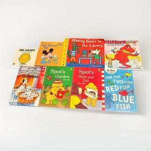 Childrens Picture Books Lot X8 - Spot, Dr Seuss, Mr Men, Maisy, Clifford, Disney - Picture 1 of 23