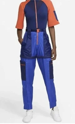 Pantalones/pantalones cortos convertibles Nike x Air Jordan para mujer pequeños utilitarios azul naranja Foto 1 de 4