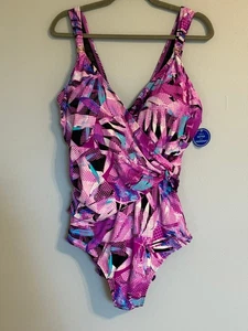 SWIMSUITS FOR ALL WOMEN'S ONE PIECE SWIMSUIT. SIZE: 22 WIDE STRAPS BUILT-IN BRA - Picture 1 of 5