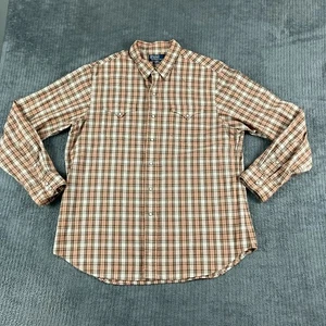 Polo Ralph Lauren Hemd Herren Extra Large Western Pearl Snap Karo Cowboy Oxford - Bild 1 von 11
