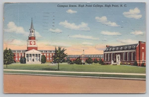 High Point NC High Point College, Campus Szene North Carolina Postkarte - Bild 1 von 5