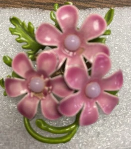 Vintage rosa Blume Cluster Brosche Anstecknadel selten hübsch!!!! - Bild 1 von 11