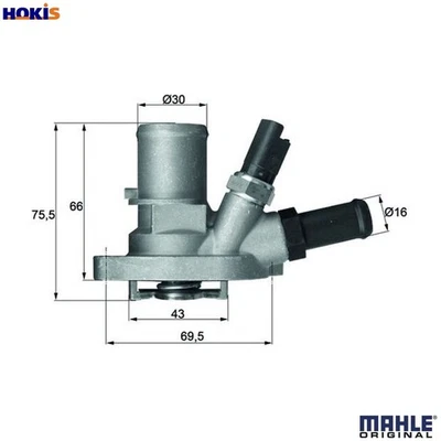 THERMOSTAT COOLANT TI 149 88 FOR FIAT 500 PANDA/VAN/Hatchback/Van/CLASSIC 0.9L - Image 1 of 4