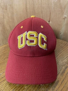 USC Trojans Baseball Hat Cap Red Zephyr Fitted Adult Small NCAA Embroidered Logo - Picture 1 of 5
