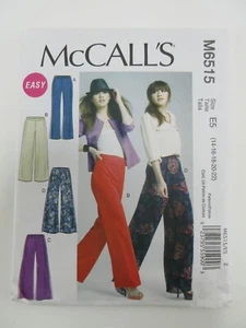 McCall's M6515 pantaloni a vita alta, gamba a stivale, dritti, stile svasato taglia 14-22 NON TAGLIATI - Foto 1 di 4