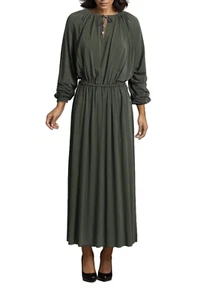 Country Road Waist Tie Dress in Dark Green Size XS - Picture 1 of 4