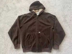 Chaqueta con capucha vintage 761 Carhartt terciopelo marrón resistente forrada trabajo hombres mediana/grande - Imagen 1 de 7