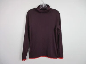 Athleta Flurry Turtleneck Large Purple Maroon Orange Downslope Style 510332 - Picture 1 of 14
