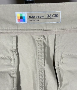 LB Tech Men's Comfort Waist Chino Pants Classic Fit Button & Zip Size 36x30 - Imagen 1 de 9