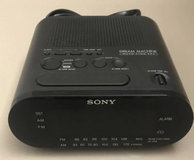 Sony Dream Machine Radio Alarm Clock Black ICF-C218. - Image 1 of 4