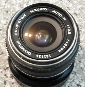 Olympus OM 24mm Zuiko Auto-W 1:2 Wide Angle Lens with Case