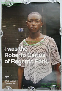 NITF Nike Park Football London 99 Poster ☆ Roberto Carlos of Regents Park Soccer - Picture 1 of 12