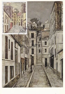 Carte postale postcard 1er Jour MONACO 1983 MAURICE UTRILLO PEINTRE COTTIN - Imagen 1 de 1