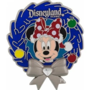 Prendedor Disney 112647 DLR Disneyland Diamante Corona de Navidad Minnie Mouse LE - Imagen 1 de 1